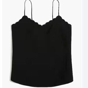 ✨✨🖤J‎ Crew Factory Scalloped Top - Classic Black (NEW WITH TAG)✨✨🖤